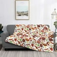thumbnail image 2 of Yiaed Cooking Bbq Print Blanket Throw Blanket Soft Cozy Flannel Blanket for Home Bed Sofa Couch Chair-50"x40", 2 of 6