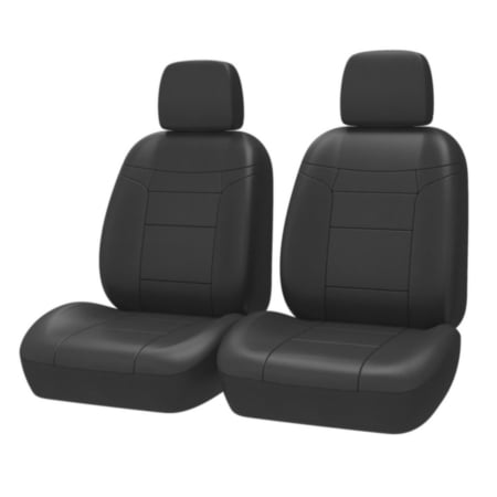 CAR-GRAND Civic Seat Cover, Black Faux 