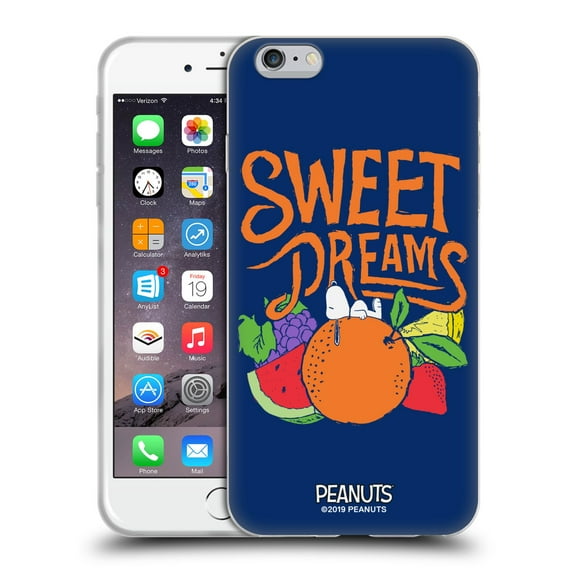 Head Case Designs Officially Licensed Peanuts Naturally Sweet Sweet Dreams Snoopy Soft Gel Case Compatible with Apple iPhone 6 Plus / iPhone 6s Plus