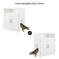 thumbnail image 6 of Unipaws Cat Litter Box Furniture, Wooden Cat Washroom Hidden Litter Box Enclosure with 2 Entrances, Cat House Storage Nightstand, 6 of 7