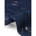 thumbnail image 6 of DARING DIVA Women's Plus Size Floral Lace 3/4 Sleeves Pocket Cocktail Dress 3X Navy Blue, 6 of 6