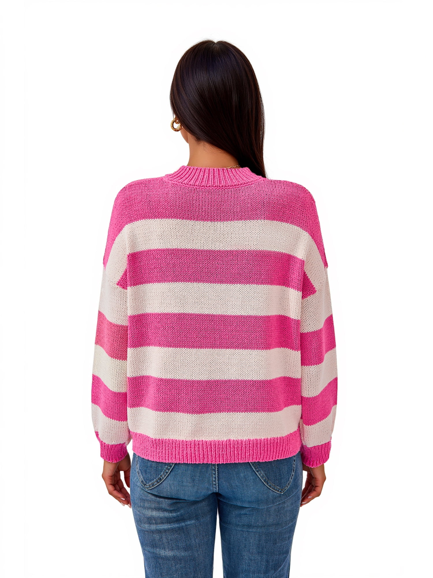 PRETTYGARDEN Women's Striped Sweater, Sizes S-XXL