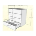 thumbnail image 2 of Nexera Modern 4 Drawer Dresser in Natural Maple, 2 of 27