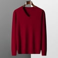 thumbnail image 5 of Men's V Neck Knit Sweater Long Sleeve Pullover Casual Lightweight Sweater, 5 of 8