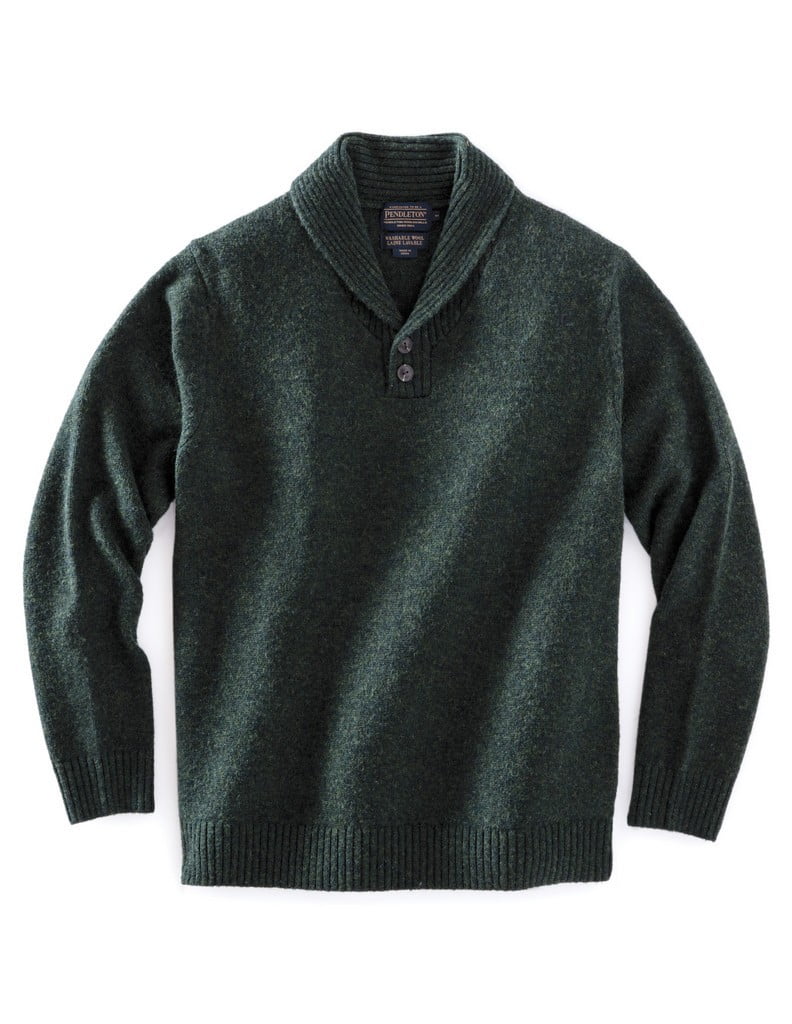 Pendleton Western Sweater Mens Shetland Shawl Pullover Wool AF482 ...