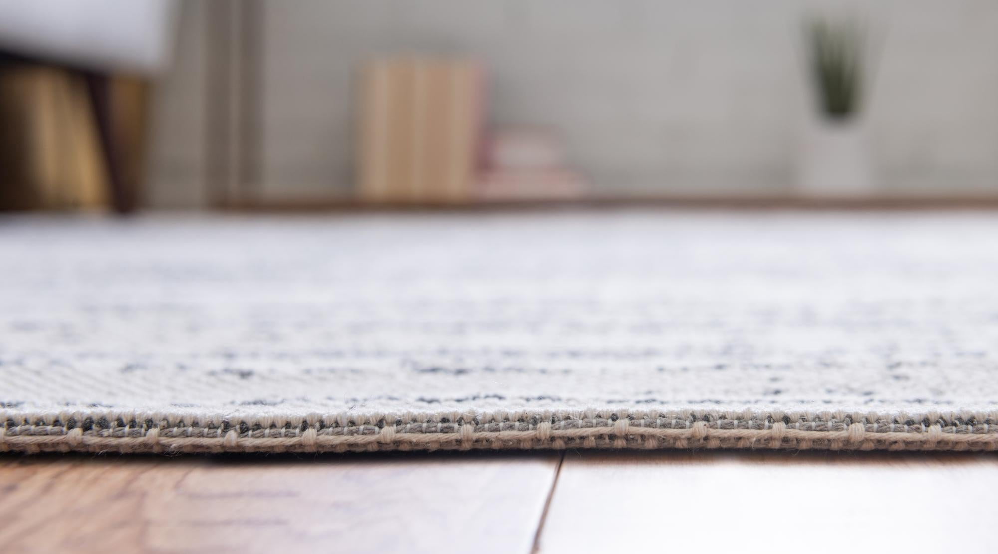 Rugs.com Georgia Collection Rug – 5' x 8' Ivory Flatweave Rug Perfect For Living Rooms, Large Dining Rooms, Open Floorplans