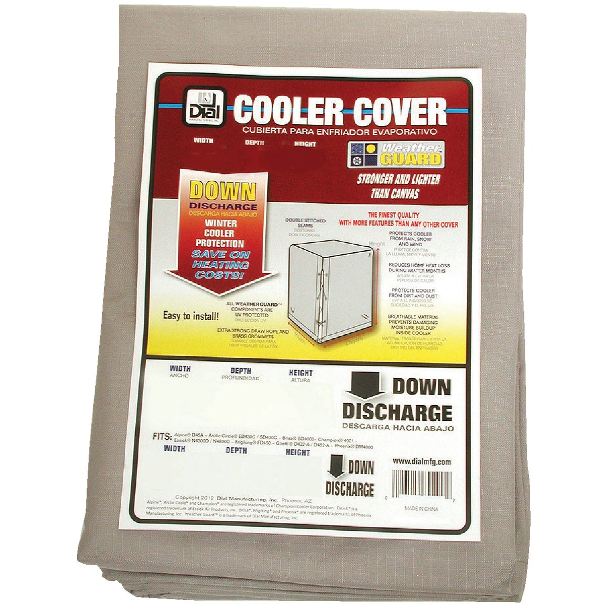 WeatherGuard Inc. Dial Manufacturing Evaporative Cooler Cover Down Draft