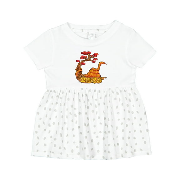 Inktastic 2025 Year of the Snake New Years Girls Baby Dress
