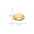 thumbnail image 5 of 14K Yellow Gold Ring Band Signet 6.0x12.5mm Closed Back, 5 of 5