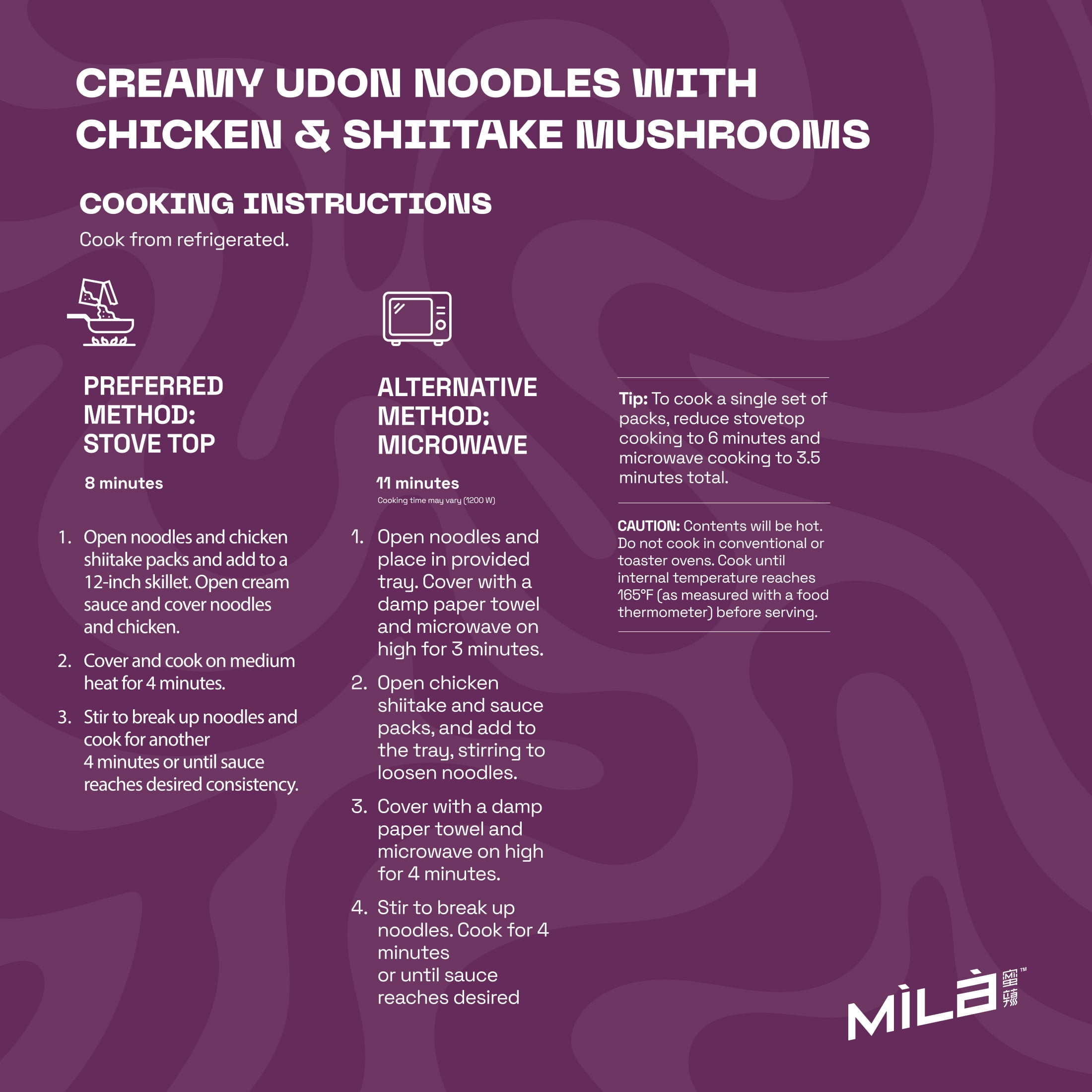 MiLa Creamy Udon Noodles with Chicken & Shiitake Mushrooms, 38 oz