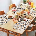 thumbnail image 2 of Halloween Leopard Print Ghosts Bats and Pumpkins Summer Placemats Table Placemats Set Of 4-Linen Kitchen Washable Placemats Table Mats 11.8"x17.7" Non-Slip Heat Resistant, 2 of 6
