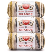 Red Heart® All In One Granny Square Grande™ #4 Worsted (Medium) Acrylic Yarn, Sepia Tone 8.8oz/250g 440 Yards (3 Pack)