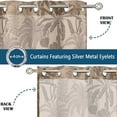 thumbnail image 4 of Vargottam Tropical Tree Pattern Extra Long Sheer Curtains for Double Height Windows & Doors - Set of 2 Panels, 108", Grommet Top, Light Filtering Printed Georgette Drapes, 4 of 9