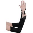 thumbnail image 3 of Guantes Long Opera Party 20s Satén Elásticos Talla Adulto Hasta el Codo, 3 of 4