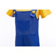 thumbnail image 5 of Funny Cartoon Blue Overalls and Short Sleeve T Shirt Cosplay Costume Set Striped Jumpsuit for Halloween Dress Up, 5 of 10