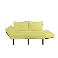 thumbnail image 2 of Yellow and White Futon Couch, Rhombuses and Arrow Shapes in Yellow Shades Monochrome Composition, Daybed with Metal Frame Upholstered Sofa for Living Dorm, Loveseat, Yellow and White, by Ambesonne, 2 of 4
