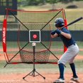thumbnail image 2 of Red de práctica de béisbol AOLIGEIJS 183 x 183 cm con tee y zona de strike, 2 of 9