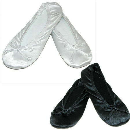 isotoner signature satin ballerina slippers