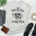 thumbnail image 2 of Maltese Mom, Unisex Women's Shirt, Maltese Owner, Funny Dog Mom Gift, Heather Ash, Medium, 2 of 6