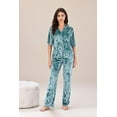 thumbnail image 2 of Richie House Women's Velvet Pajama Set Soft Pjs with Pockets Top and Leg Pants Lounge S-3XL RHW4095-A-3XL, 2 of 5