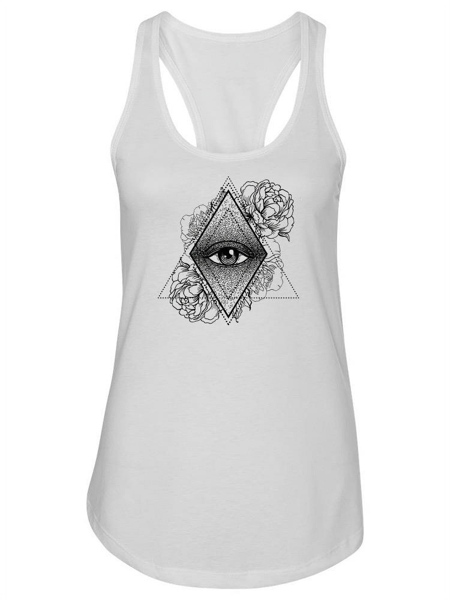 All Seeing Eye Tattoo Design. Tank Women -Image by Shutterstock, Female Small All Seeing Eye Tattoo Design. Tank Women -Image by Shutterstock, Female Small