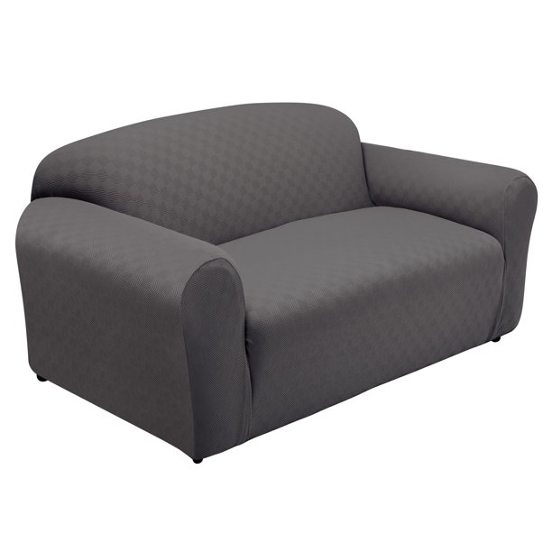Stretch Sensations 1Piece Stretch Newport Loveseat Slipcover, Grey