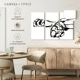 thumbnail image 5 of Elephant Stock Linear Paws Ii Wall Art - Horizontal Multi Panel Canvas - Living Room Wall Decor - Animal Multi Panel - White And Black Decor By Jennifer Paxton Parker - 38" x 24", 5 of 8