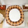 thumbnail image 5 of Manfei Harvest Pumpkin Twin Sheet Sets, Cheetah Print Plaid Twin Fitted Sheet, Happy Fall Y'All Print Flat Sheet, Luxury Bedroom Decor 3-Piece, 5 of 7