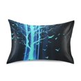 thumbnail image 7 of Yayeee Pillowcase Standard Size Set of 2 Satin Wrinkle Resistant Pillow Case, Blue Tree, 7 of 7