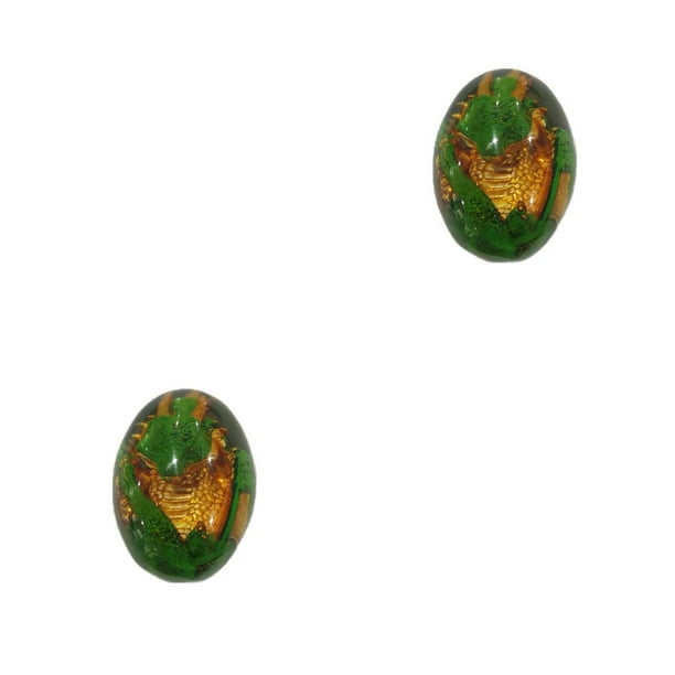Matsuzay Niños Animal huevo mesita de noche resina huevos sala de estar dormitorio escultura juguetes coleccionables decoración regalo de Verde 2piezas Matsuzay CBP160333