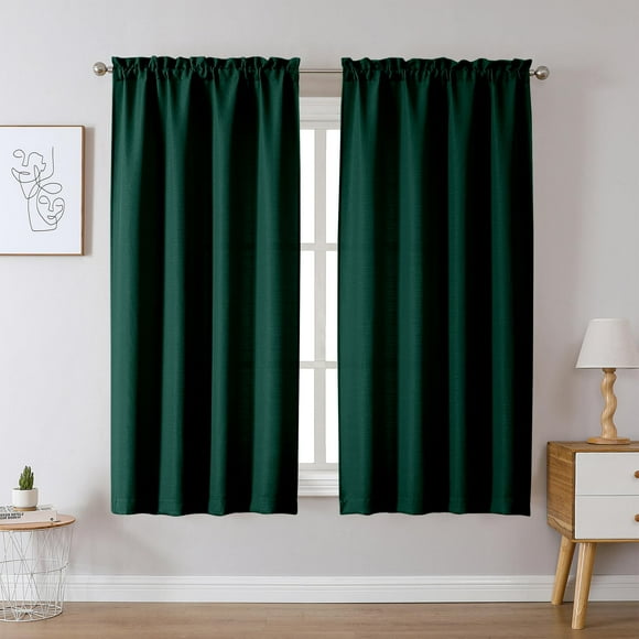 Cortinas Chyhomenyc Christmas Hunter Green, 183 x 183 cm, 2 paneles