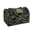 thumbnail image 1 of Treasure Chest of Terror Spiked Skull & Chains Pirate's Chest Trinket Box 6 In. Halloween, 1 of 3