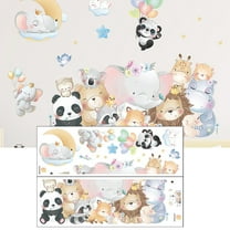 Wall Stickers Cute Elephant Panda Hippo Children'S Room Kindergarten Home,Pink Home Wall Stickers