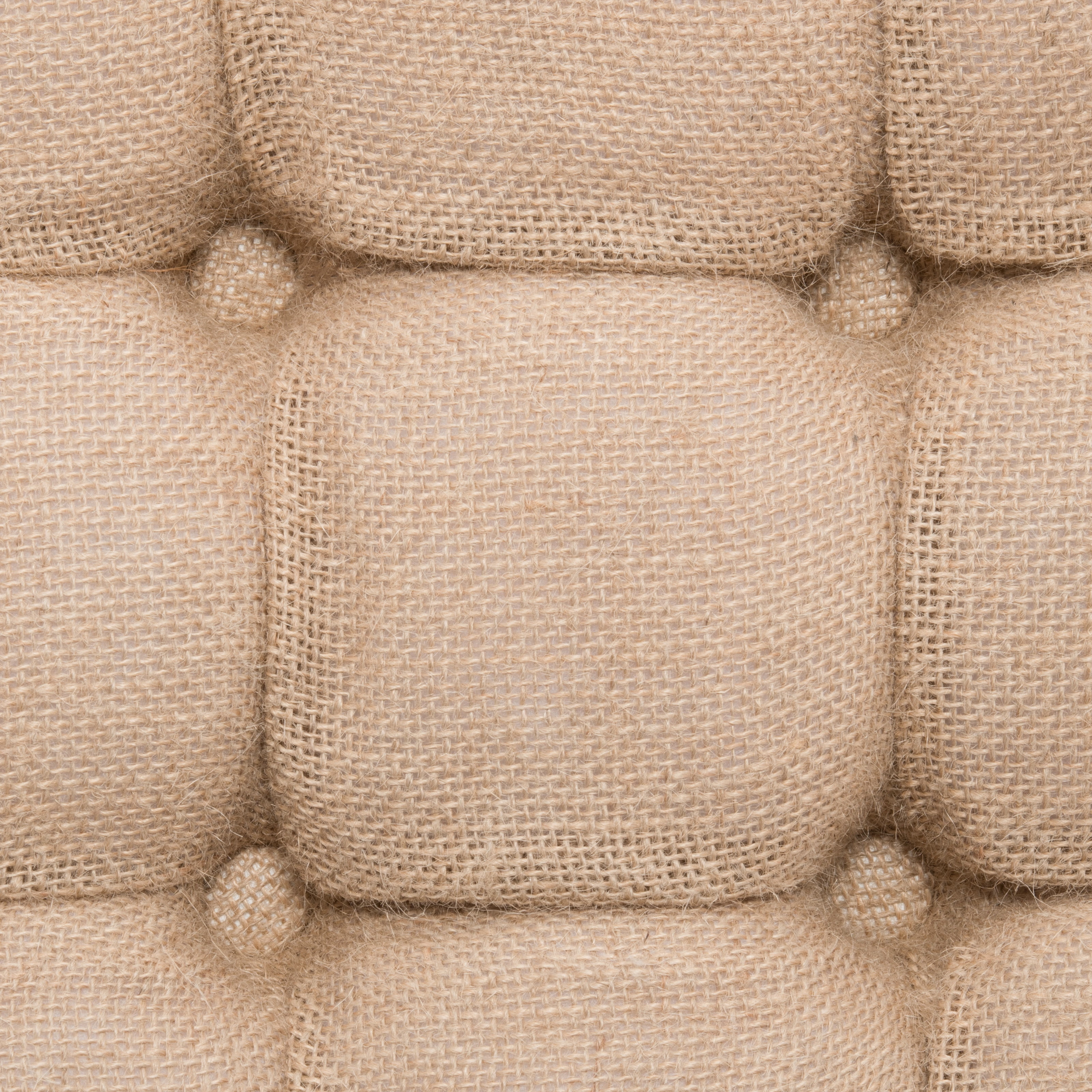 SAFAVIEH Charlene Modern Glam Solid Tufted Cocktail Ottoman, Beige