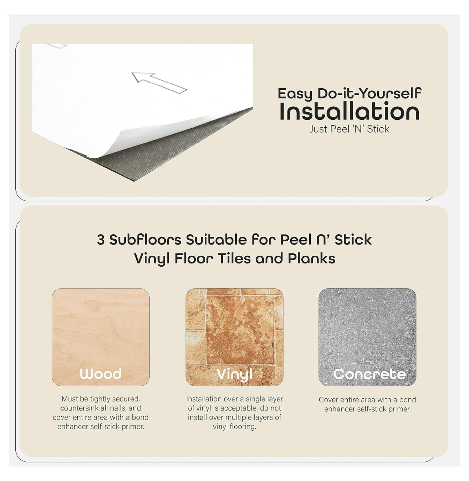 Self Adhesive 12-Inch Vinyl Floor Tiles, 20 Tiles - 12" x 12", White Slate Pattern - Peel & Stick, DIY Flooring for Kitchen, Dining Room, Bedrooms & Bathrooms by Achim Home Decor