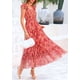 thumbnail image 4 of Vestido PRETTYGARDEN Floral sin Mangas de Tul Midi XL, 4 of 8