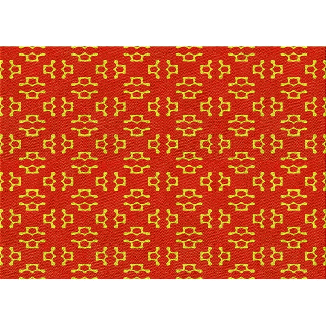 Ahgly Company Tapis d'Intérieur Lavables en Machine Rectangle Transitionnel Néon Orange, 2' x 5'