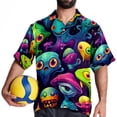 thumbnail image 4 of Alien Men's Short Sleeve Hawaiian Beach Shirt Casual Printed Button Down Summer Unisex Casual Shirt, 4 of 6