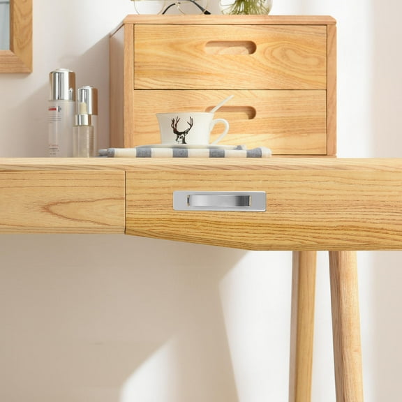 OUNONA Durable Zinc Alloy Invisible Drawer Pull for Modern Furniture Silver