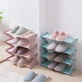 thumbnail image 5 of Matoen 4 Tiers Shoe Rack, Foldable Shoe Rack for Closet, Plastic Shoe Tower for Space Saving, Large Shoe Shelf/Holder/Stand for Bedroom, Entryway, 5 of 6