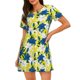 thumbnail image 1 of Balery Lilies Flowers Camisón de manga corta con cuello redondo para mujer, cómodo y elegante., 1 of 6