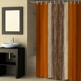thumbnail image 2 of Fabric Shower Curtain Brown Gradient Rustic Wood Grain Texture Shower Curtains with 12 Hooks Waterproof Machine Washable Bath Curtains for Bathroom, 72 x 78in, 2 of 6