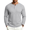 thumbnail image 3 of MiYuan Mens Quarter Zip Shirts Casual Winter Fall Knit Textured Long Sleeve Shirt Beach Vacation Stretchy Golf Shirts, 3 of 7