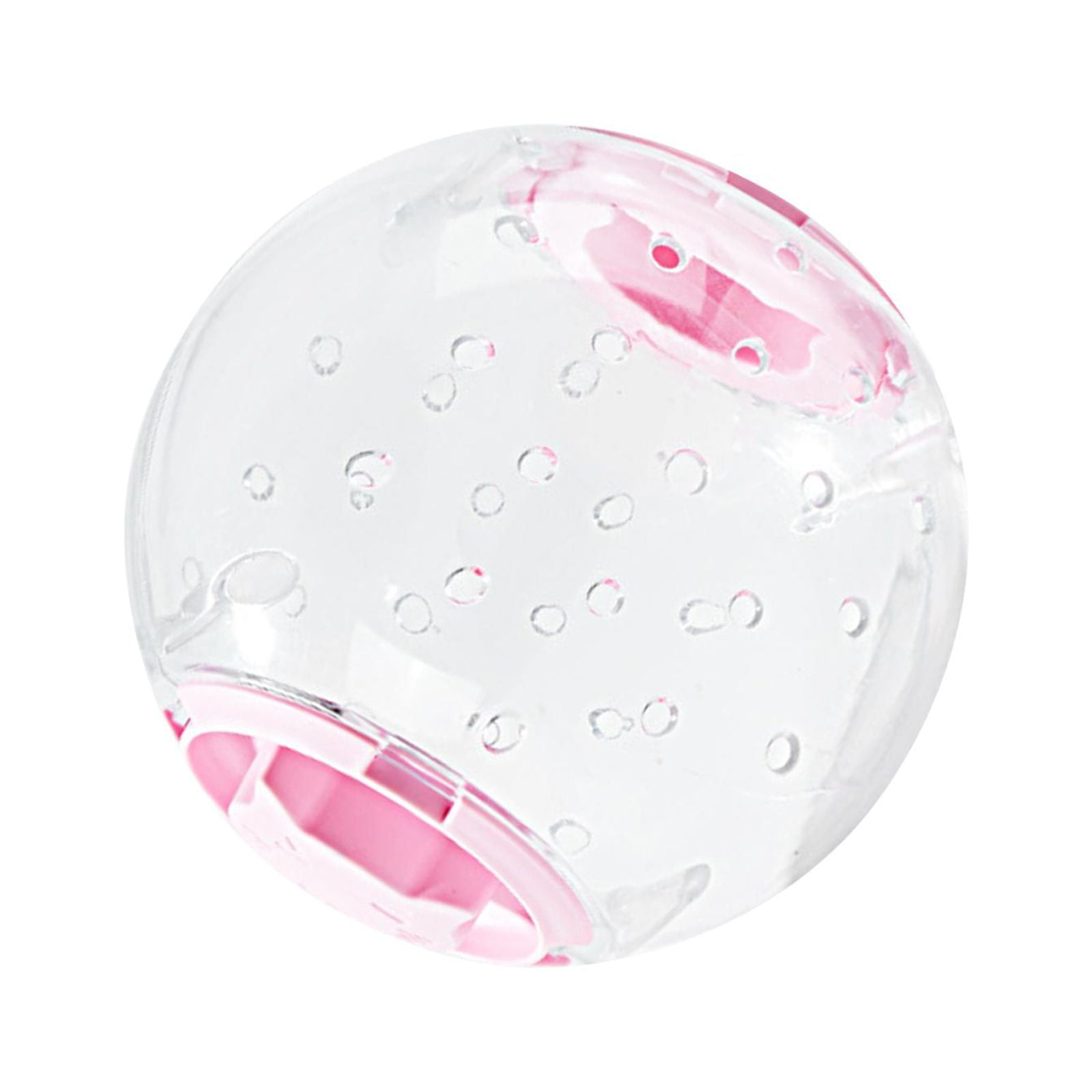 7inch Hamster Wheel Jogging Ball Multiple Vent Holes Versatile Cage Accessories Convenient Assemble Interactive Toy Transparent Pink