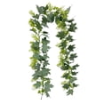 thumbnail image 2 of Cadancy Artificial Eucalyptus Garland 6FT Fall Harvest Mantle Greenery with Green Buds for Thanksgiving Christmas Fireplace Table Runner Centerpiece Home Wall Door Hanging Decor, 2 of 6