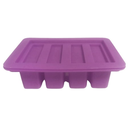

JANGSLNG Silicone Butter Mold with Airtight Lid 4 Cavities Food Grade Homemade Butter Making Mould Refrigerator Storage Box Food Container Kitchen Supplies