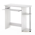 thumbnail image 4 of Pemberly Row Easy Assembly Computer Desk in White Stainless Steel Tubes, 4 of 5