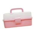 thumbnail image 4 of 3 Layer Storage Box for Nails Making Sets Painting Supplies Sewing Supplies pink, 4 of 9