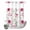 Pink, variant on No Hook Shower Curtain, Pink Roses Shower Curtains for Bathroom with See Through Top Window, Romantic Flowers Leaves Floral Black Stripes Waterproof & Washable Bath Curtain Stand Up Stall 36"x72"