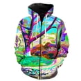 thumbnail image 3 of Sudadera con capucha abstracta con estampado 3D para hombre, sudaderas con gráficos de pintura artística, sudaderas casuales de gran tamaño con capucha, suéteres holgados con cremallera, 3 of 5